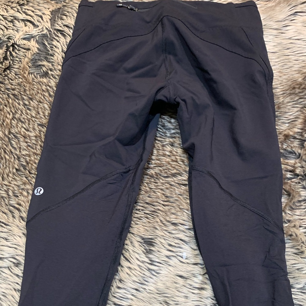 Lululemon Real Quick Crop *Full-On Luxtreme Black Size 6